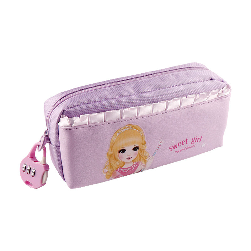 TOPSTHINK Cute girl pencil bag Kawaii Creative school supplies pencil pouch