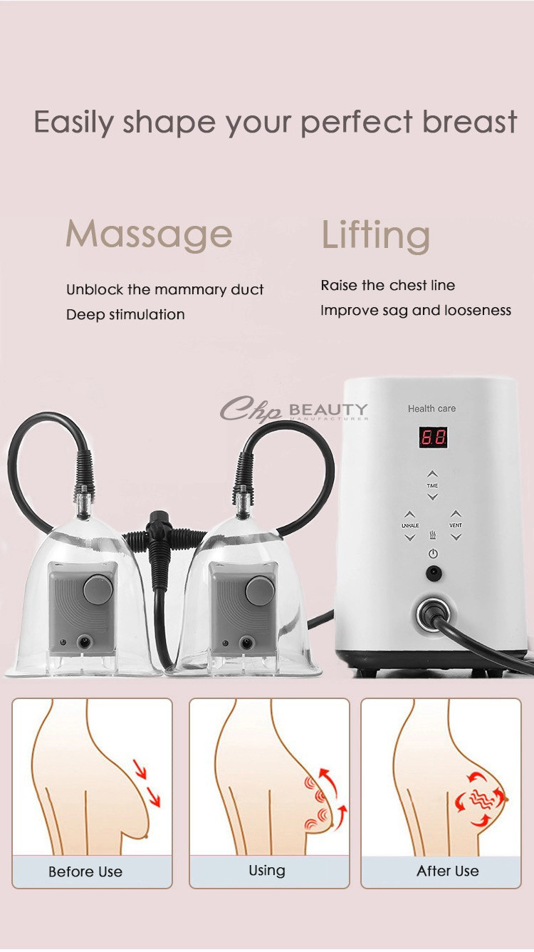 biboting breast and hips butt lifting suction nipple vacuum enlargement cupping massage sucking machine cavitation