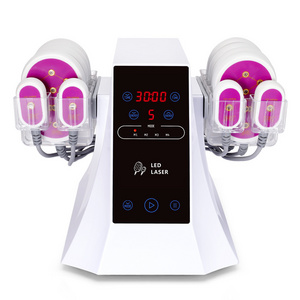 12 pads for home use 650nm lipolaser 4d arm slimming shape eye neck wrinkle removal weight loss beauty machine