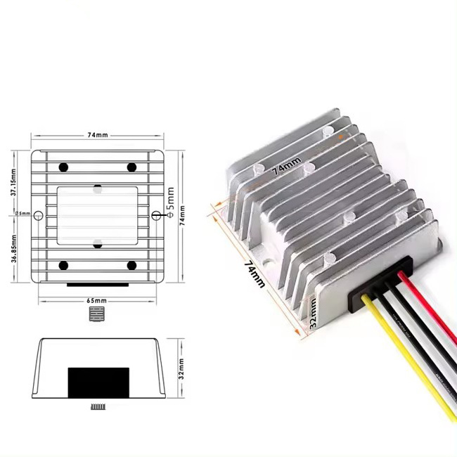 For truck bus motor LED light car buck module 20A 240W dc dc 24v to 12v step down converter