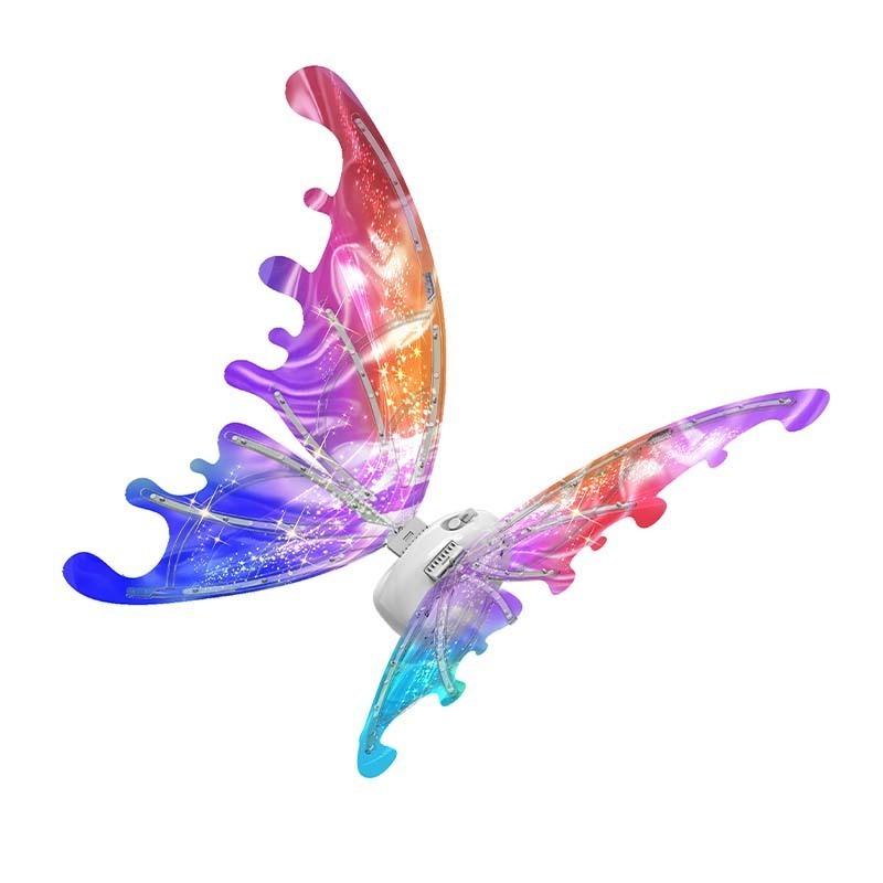 Women Girls Butterfly Swing Fairy Electric Wings Led Light Shiny Diy Wing Decor Toys Cosplay Automatic Wing For Kids