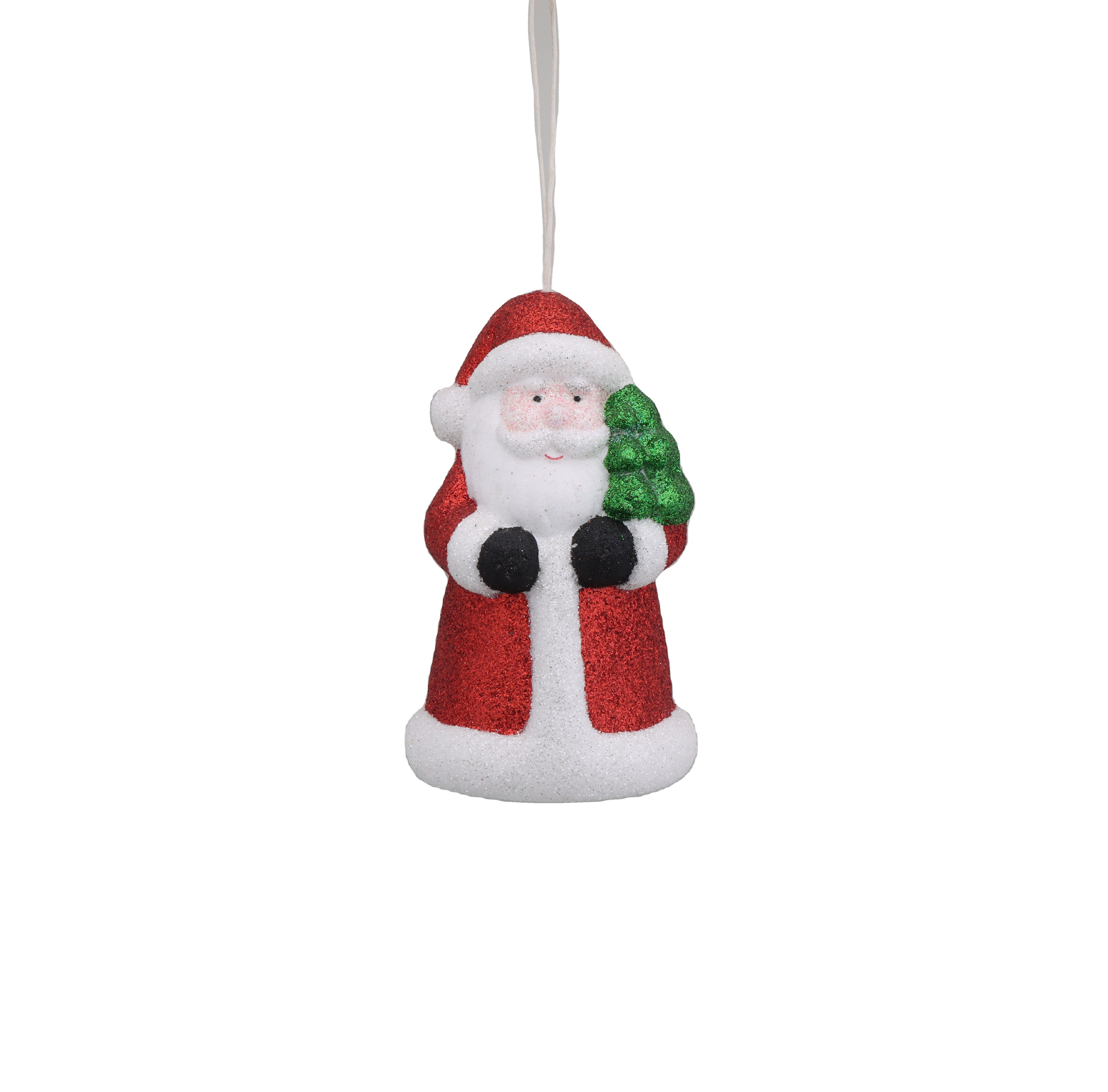 Factory wholesale stand up glass santa claus ornaments christmas tree decorations