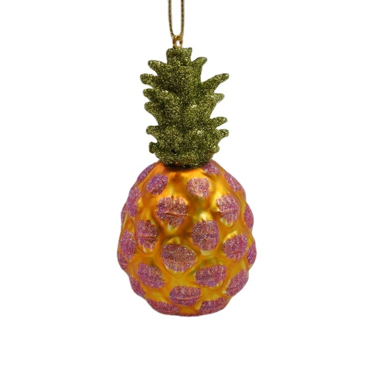 YB Hand Made Glass pineapple Christmas Ornament Items Decoration