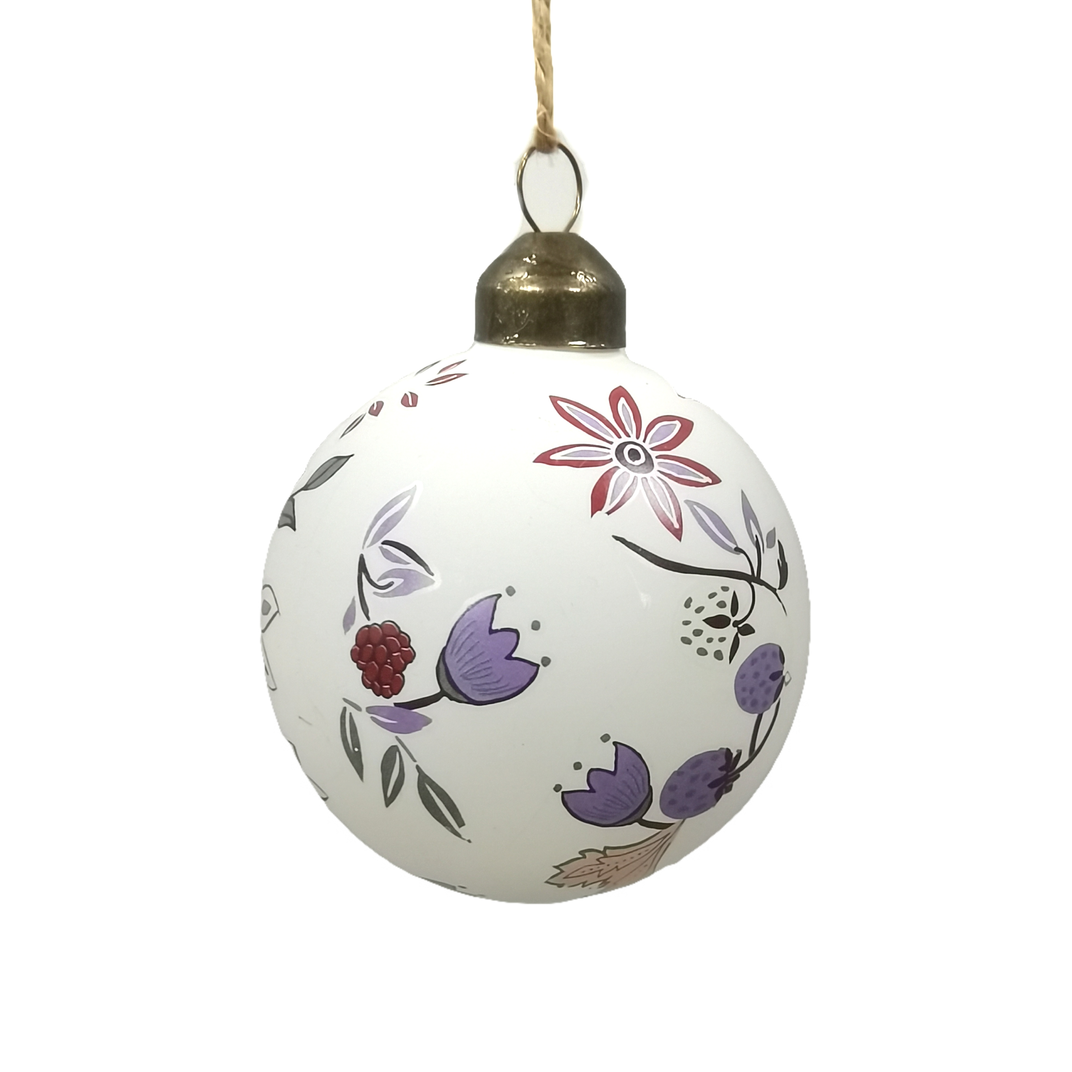 2023 YB New  Christmas Decorations High-quality Glass Christmas 8cm White Glass Christmas Ornaments