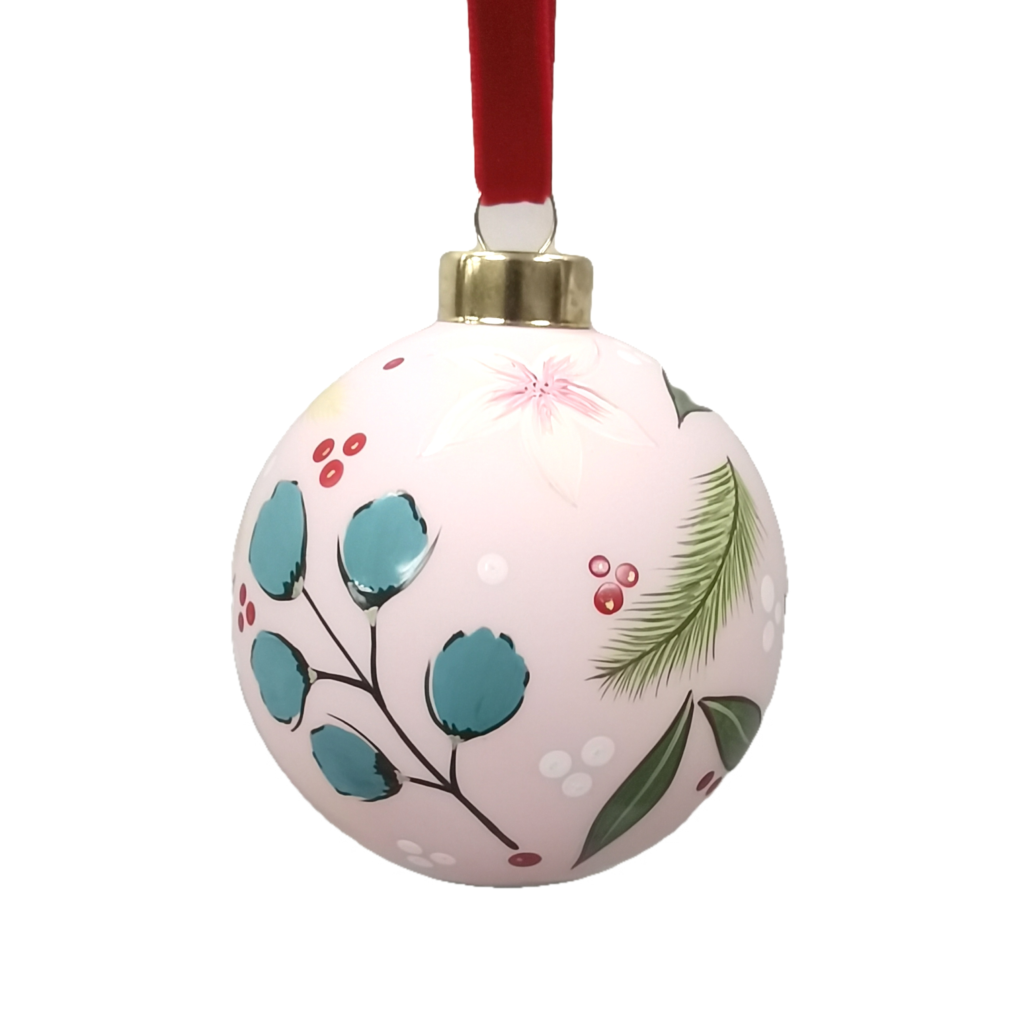 2023 YB New  Christmas Decorations High-quality Glass Christmas 8cm White Glass Christmas Ornaments