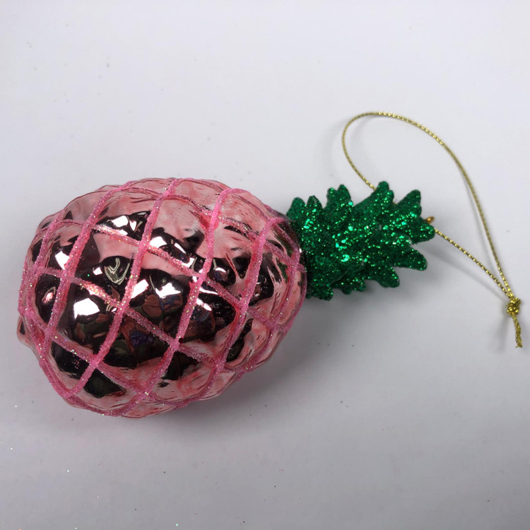 YB Hand Made Glass pineapple Christmas Ornament Items Decoration