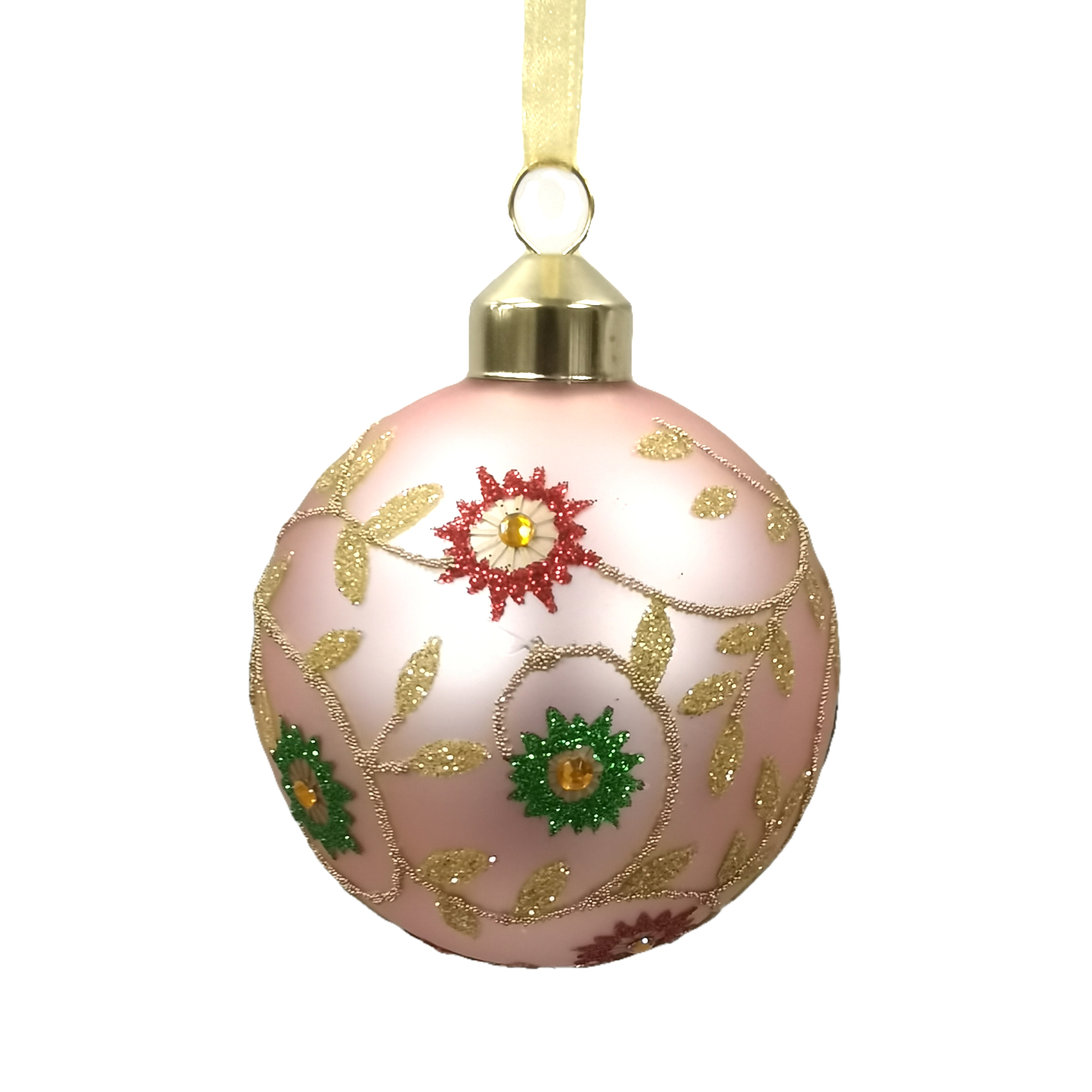 2023 YB New  Christmas Decorations High-quality Glass Christmas 8cm White Glass Christmas Ornaments