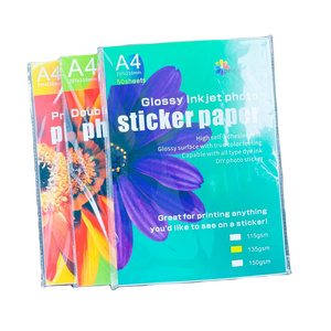 115g 135g 150g self adhesive glossy photo paper sticker inkjet waterproof photo paper matte inkjet adhesive A3 A4 sticker  paper