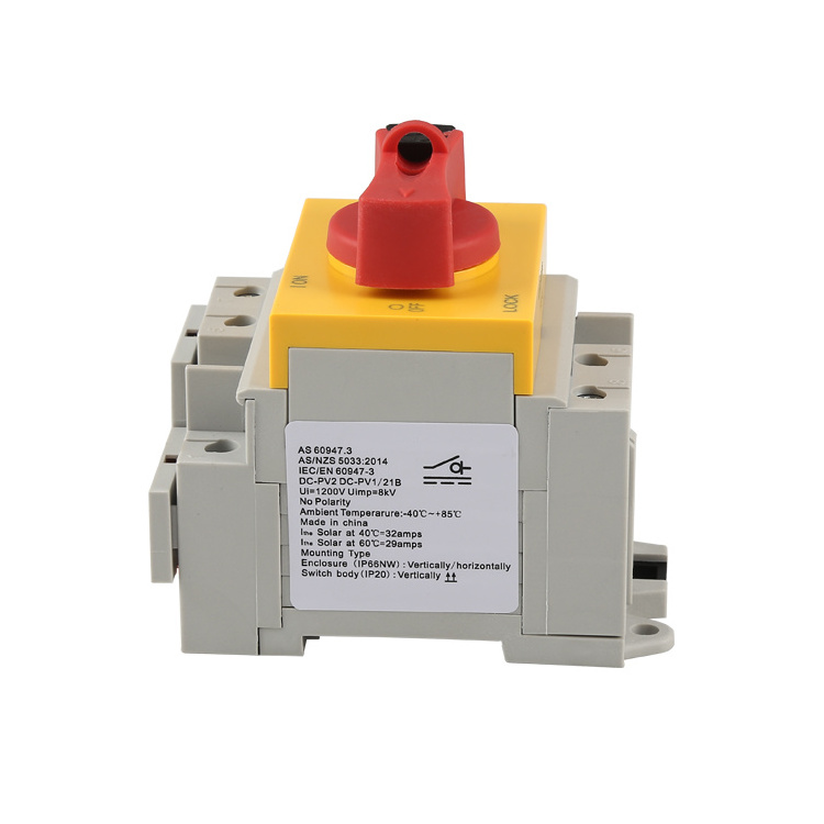 32A ISOLATOR SWITCH 1200V DC Isolators disconnect switch for solar PV