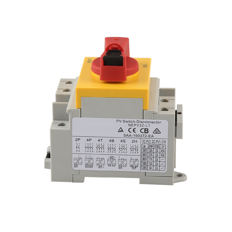 32A ISOLATOR SWITCH 1200V DC Isolators disconnect switch for solar PV