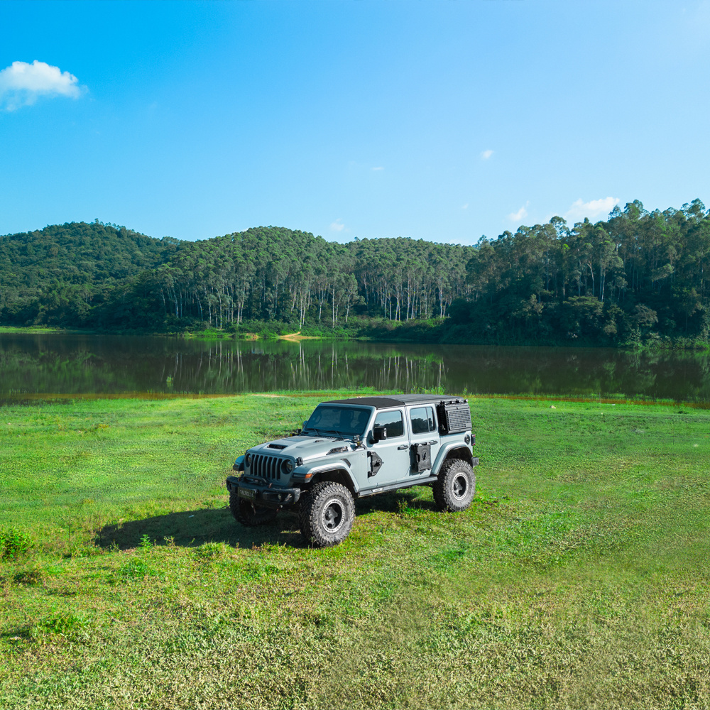 Maiker Off Road Outdoor camping  Window Multifunctional Storage Box  with Folding  Table For  Jeep Wrangler  JL  accessories