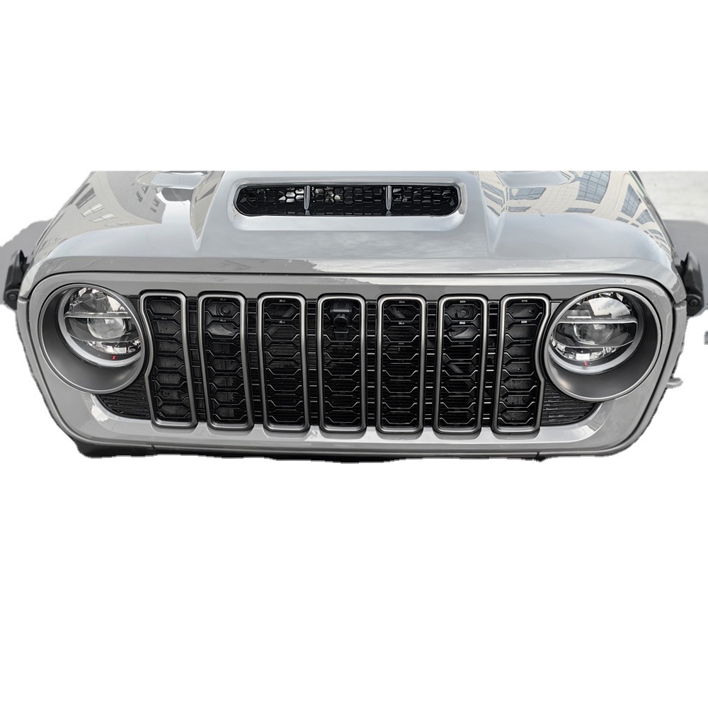 Maiker offroad front grille for Jeep Wrangler JL ABS  Mesh Grille  for Jeep  Gladiator JT  upgrade 2024 model