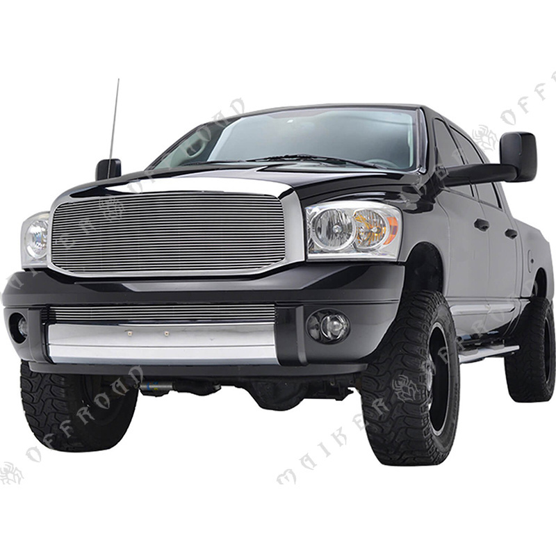 Horizontal Billet Packaged Black Grille For Dodge Ram 1500 2500 3500 2006-2009 Accessories