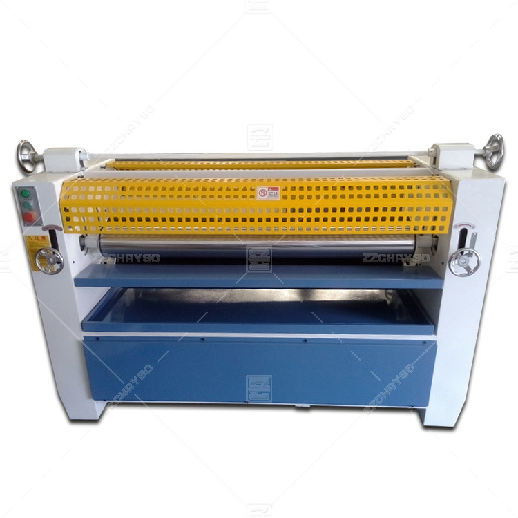 Double sides Plywood board glue spreader roller hot melt glue spreading machine for veneer lamination