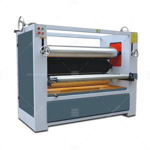 Double sides Plywood board glue spreader roller hot melt glue spreading machine for veneer lamination