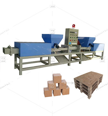 Wood Pallet Working Sawdust Block Production Line / Sawdust Compress Machine Feet Hot Press / Wood Feet or Log of Wooden Pallet