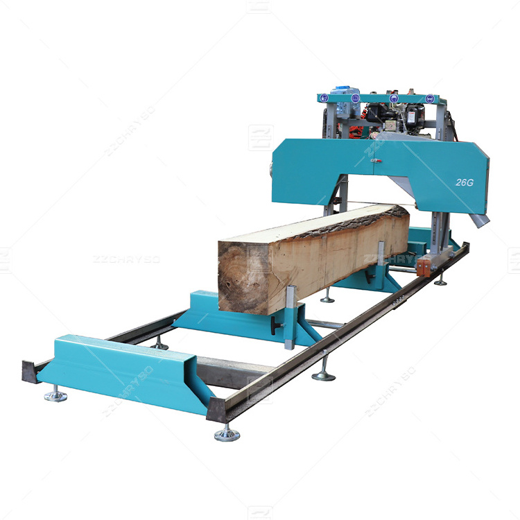 Wood band saw mill portable band sawmill machine wood cutting horizontal bandsaw mill with trailer for sale