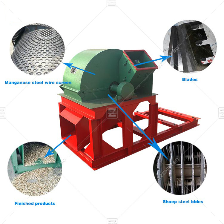 coconut shell grinding agricultural mini diesel waste wood crusher machine