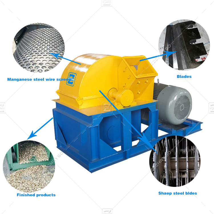 coconut shell grinding agricultural mini diesel waste wood crusher machine