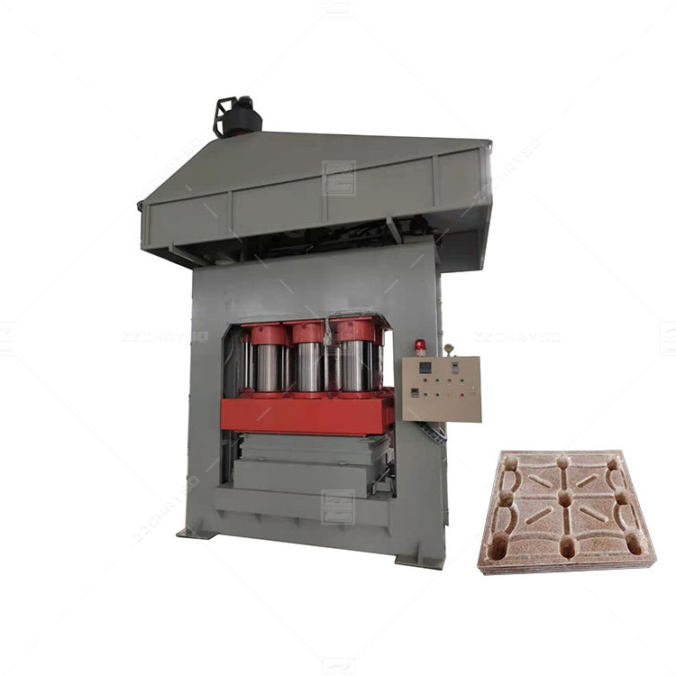 sugarcane waste sawdust molded pallet flat board making machine rice husk compressed wood pallet press machine