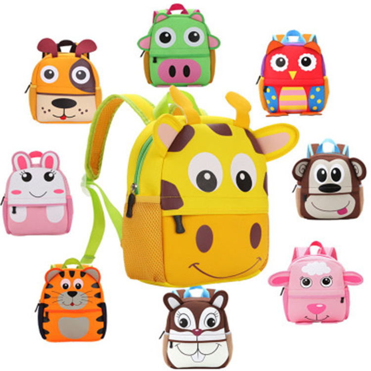 Girls Boys Cute Bunny Cartoon School Bag Kids Bag Pack Backpack Cartoon Neoprene Backpack For Kids