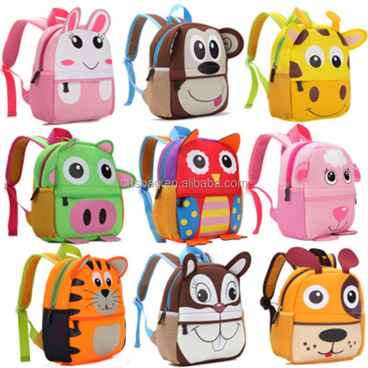 Girls Boys Cute Bunny Cartoon School Bag Kids Bag Pack Backpack Cartoon Neoprene Backpack For Kids