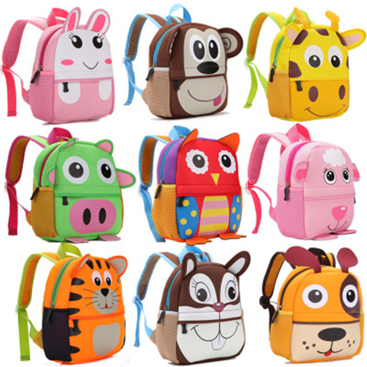 Girls Boys Cute Bunny Cartoon School Bag Kids Bag Pack Backpack Cartoon Neoprene Backpack For Kids