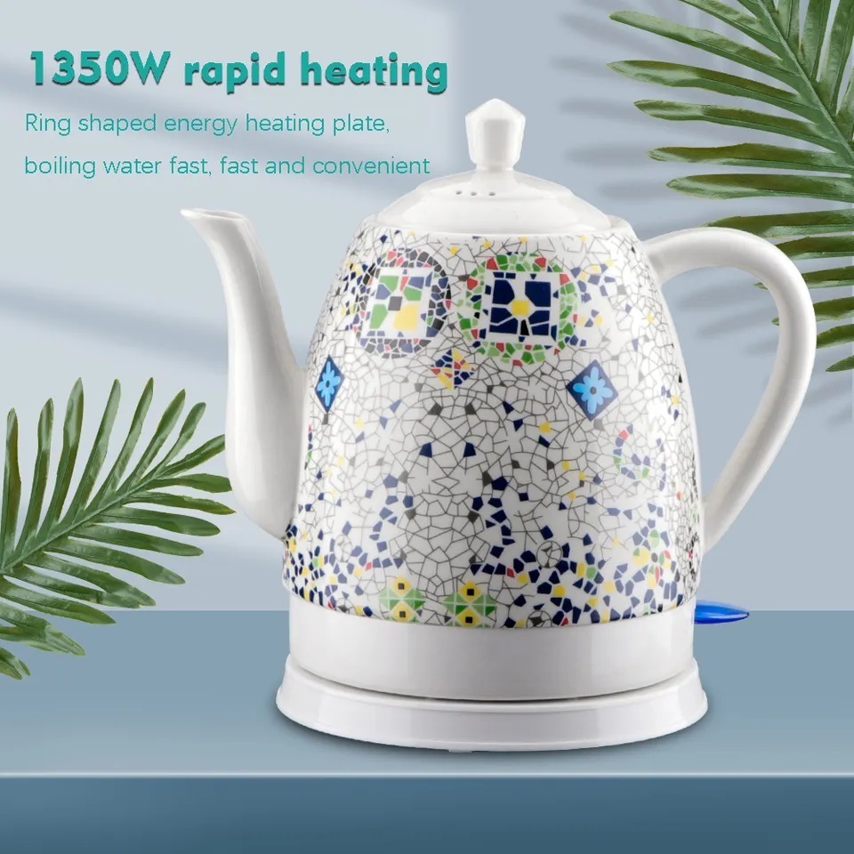 High Quality Auto Shutoff Teapot Porcelain Kettle Ceramic Electric Water Kettle With 304 Stainless Steel