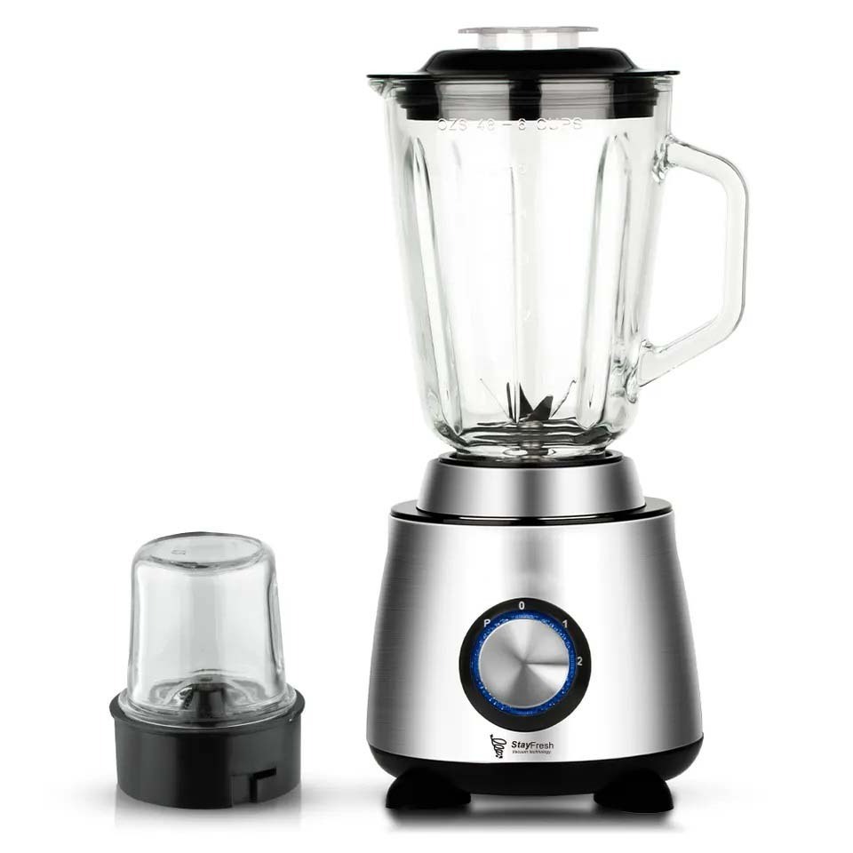 High Speed 1.5L Portable Grinder 2 In 1 Blender and Juicers Glass Double Jar Blender Smoothie Blender