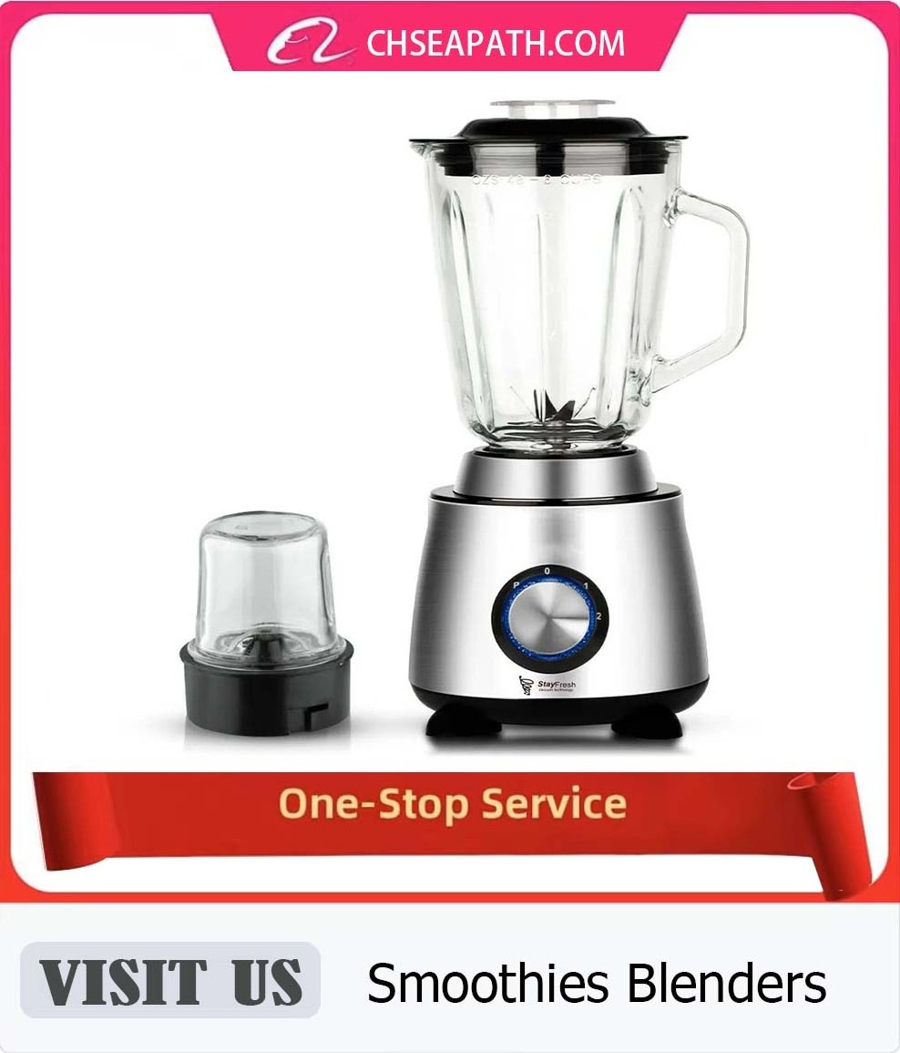 High Speed 1.5L Portable Grinder 2 In 1 Blender and Juicers Glass Double Jar Blender Smoothie Blender