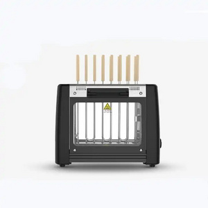 220V Korean Electric Grill Smokeless BBQ Auto Rotation Rotisserie Machine Skewers Machine Rotisserie Oven Grill