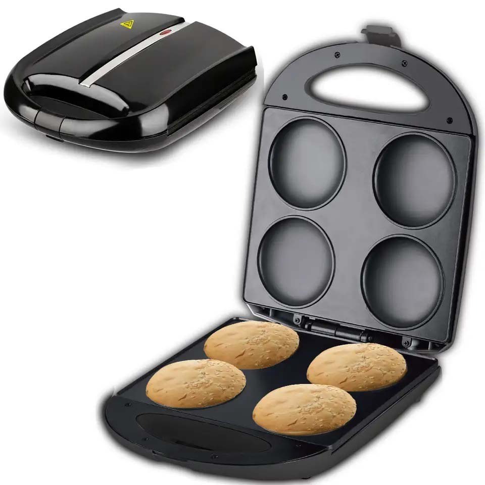 Automatic Non-Stick Breakfast 4 Slice Cake Cop Muffin Mini Cupcake Maker Arepa Maker