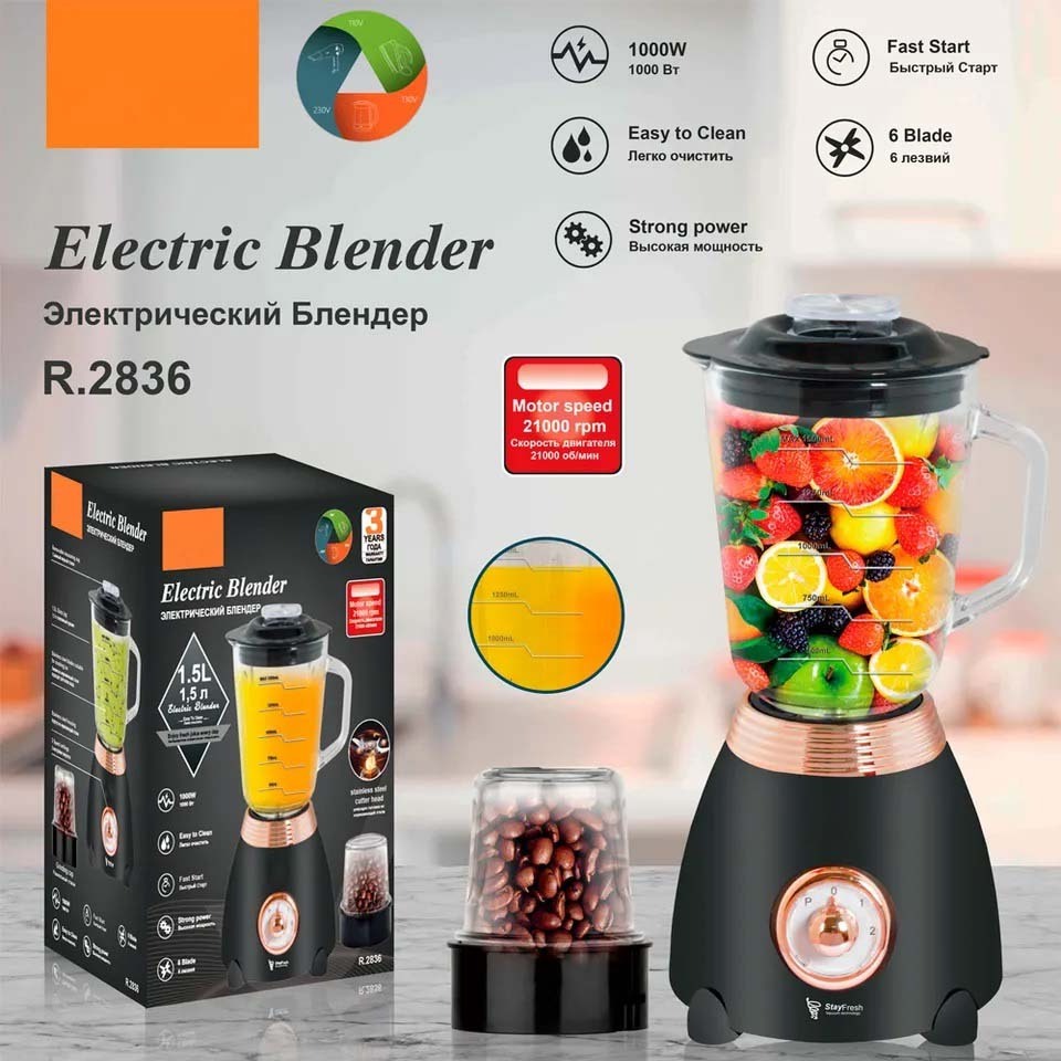 Portable Blender Set For Shakes Blender And Juicers Glass Double Jar Smoothie Blender