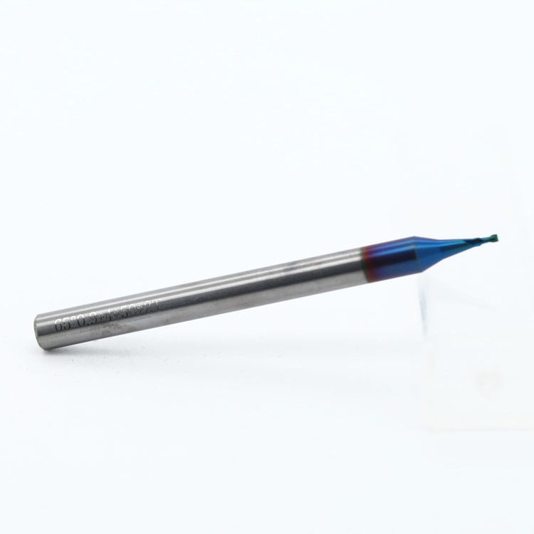 HRC65 Tungsten steel cnc cutter 2F solid carbide micro end mills high performance end milling cutting tool micro diameter