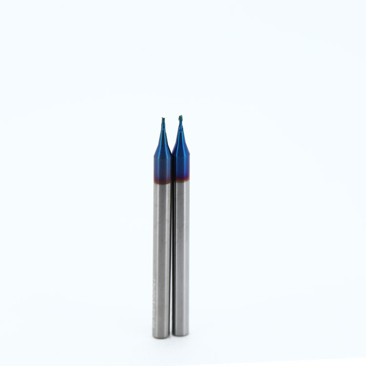 HRC65 Tungsten steel cnc cutter 2F solid carbide micro end mills high performance end milling cutting tool micro diameter