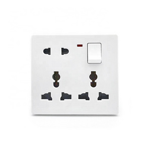 Myanmar Switch 8pin Double Multi Function Socket Bangladesh Pakistan Vietnam Myanmar Africa Multi Plug Socket Wall Socket