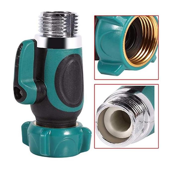 Garden Water Connectors Metal Plastic Shut Off single outlet splitter, Garden Hose Shut Off Valve