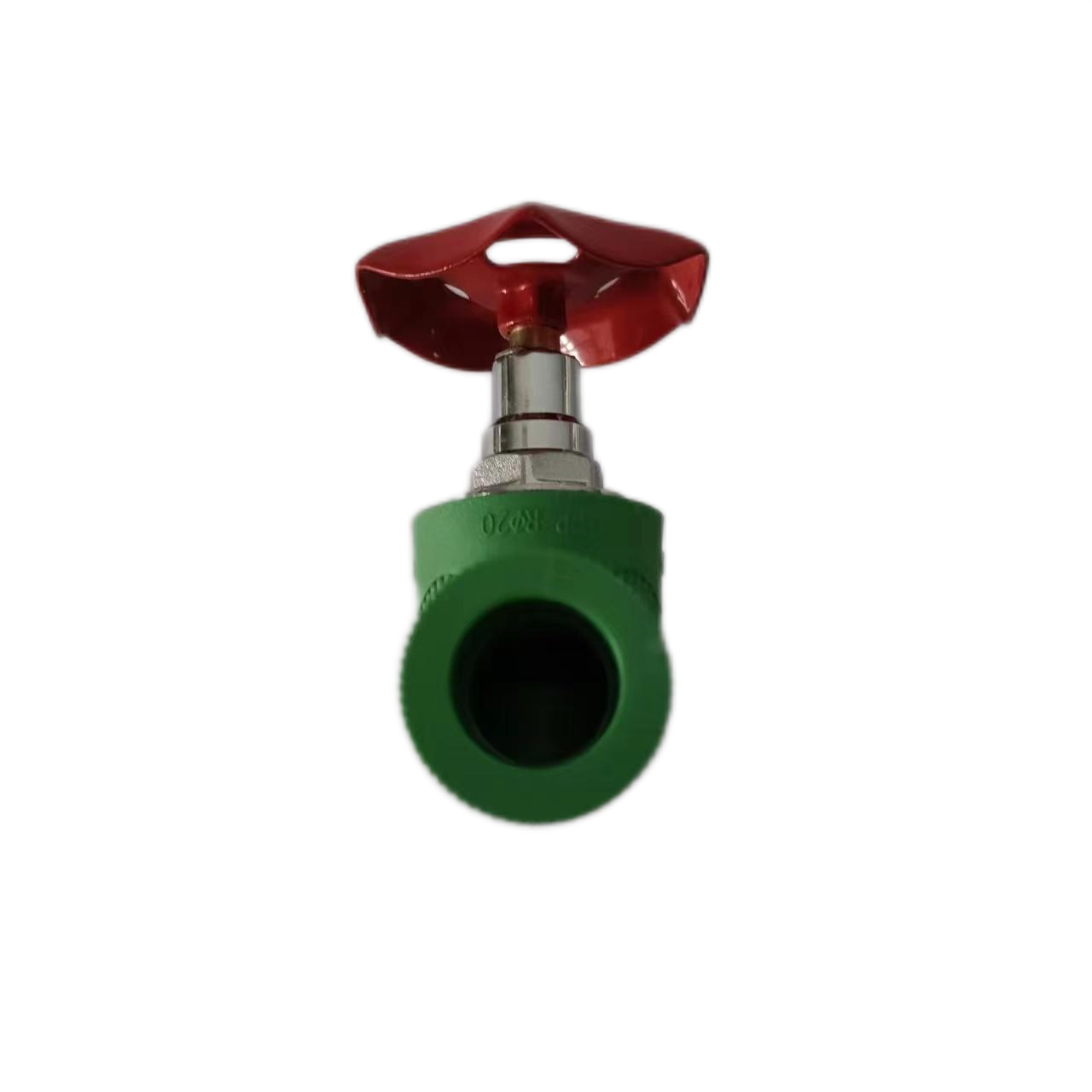 PPR globe valve green brass spool pipe for 50 years for household drinking water wholesale price factory