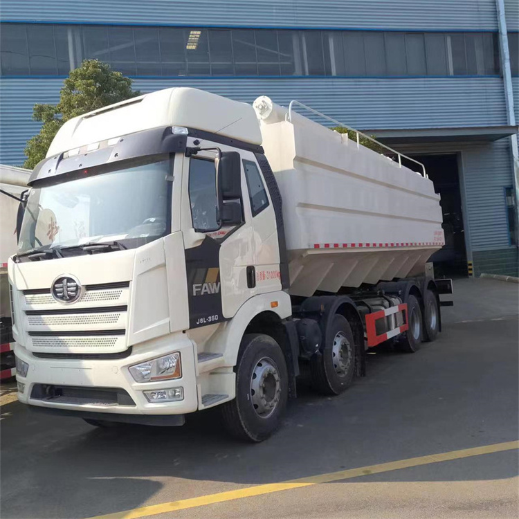 Superior Quality  FAW 8*4 40CBM  Bulk Feed Truck Bulk Feed Poultry Livestock Food Tanker Truck Chicken Feed Delivery Vehicle