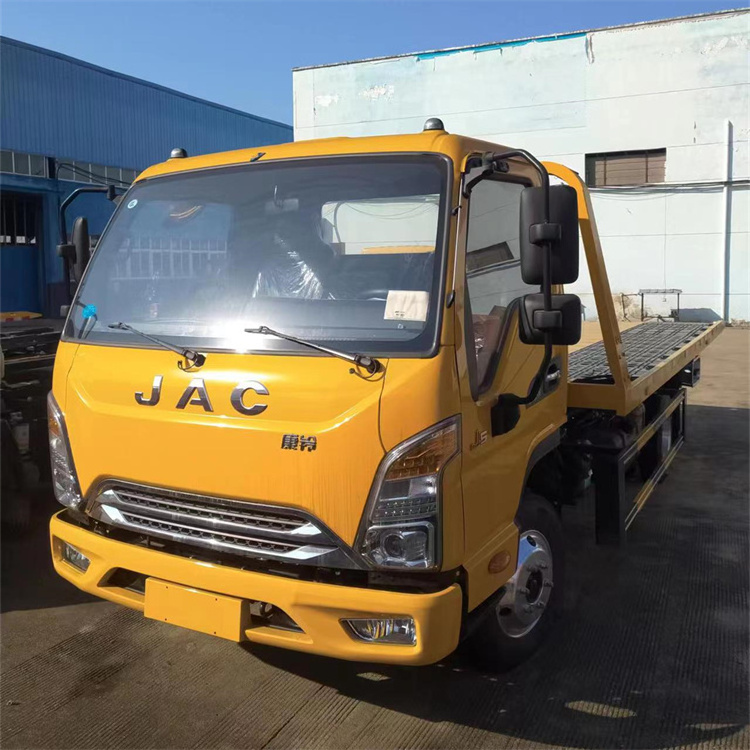 High efficiently JAC 4 Tons Road Wrecker Towing truck flat bed tow trucks  new used for sale