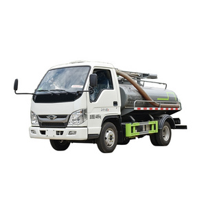 New 3000L 3 cubic meter Foton Forland fecal suction truck with vacuum pump septic tank truck vaccum dung sucking cartfor sale