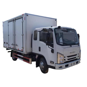 Japanese brand diesel engine ISUZU 4*2 refrigerated van freezer truck refrigerator wagon new used trucks in sale