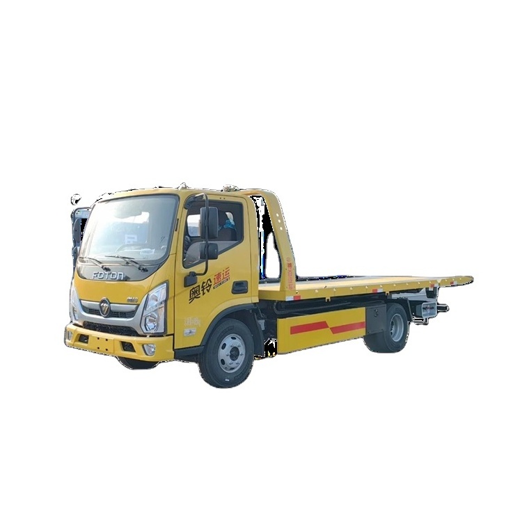 powerful and fuel-efficient Foton Ollin Heavy load 6T One Tow Two Obstacle Removal Vehicle wrecker tow truck flat bed to