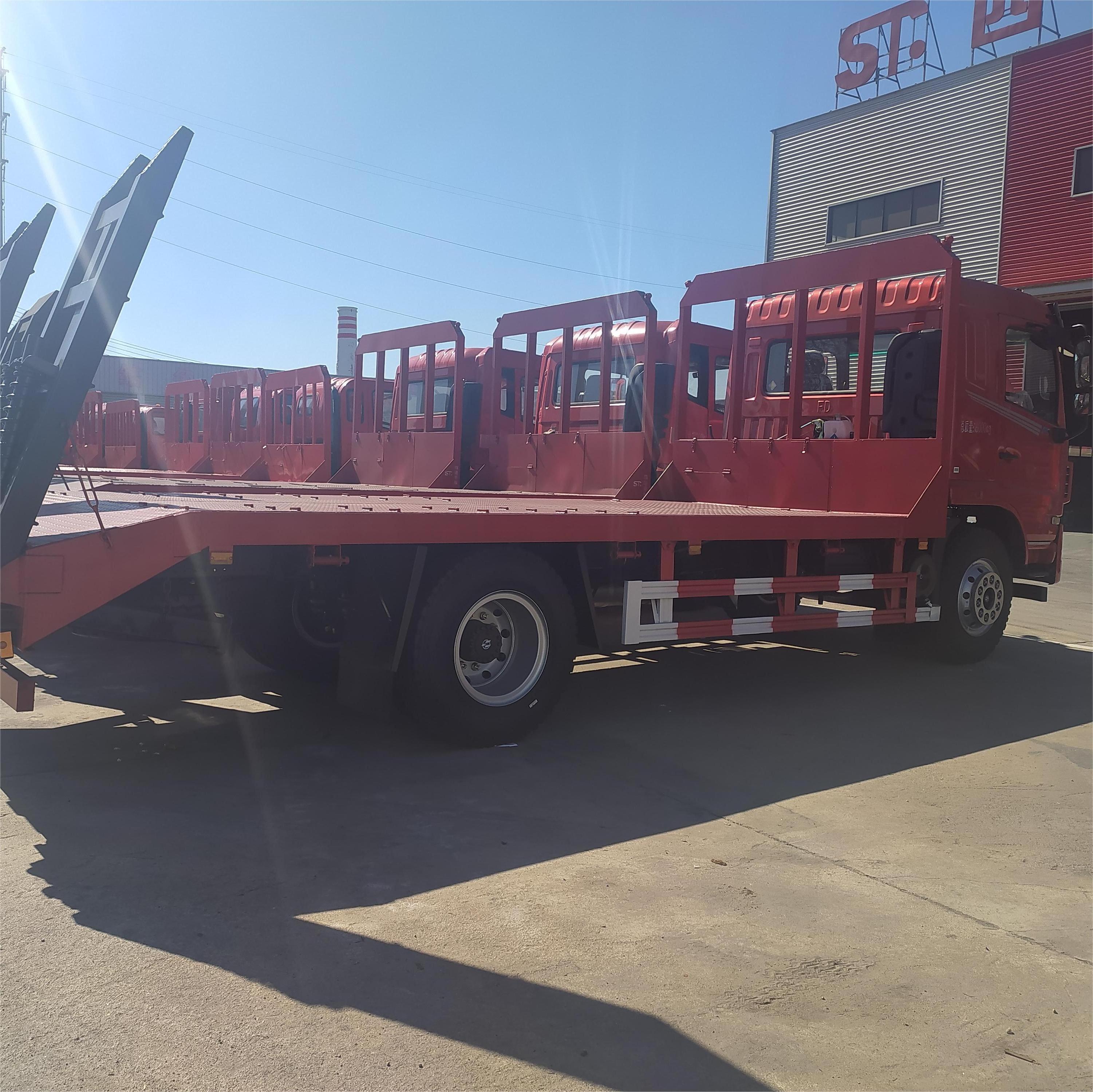 2024 Hot Sale 18 Tons Flatbed Transport Truck For Delivery Excavator TOW