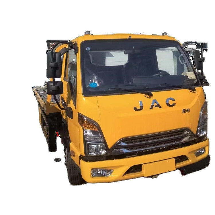 High efficiently JAC 4 Tons Road Wrecker Towing truck flat bed tow trucks  new used for sale