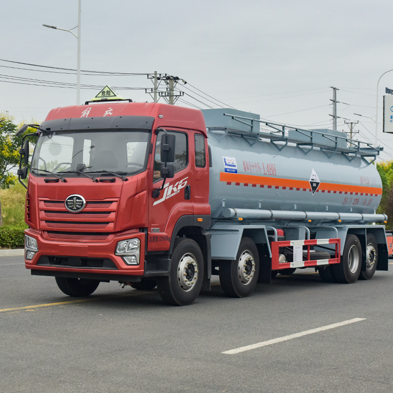 FAW  Chemical Tanker Truck 15CBM Corrosive Toxic or Acidic Liquid Transport Tanker Truck For Sale 8x4 Drive Wheel