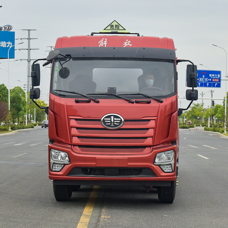 FAW  Chemical Tanker Truck 15CBM Corrosive Toxic or Acidic Liquid Transport Tanker Truck For Sale 8x4 Drive Wheel