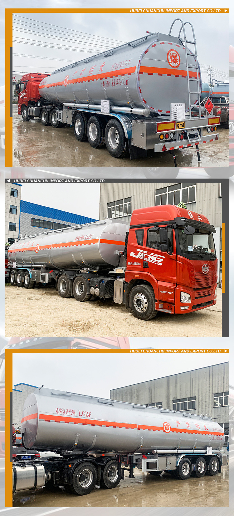 Large Capacity Fuel Transport Tank Semi Trailer  2 3 4 Axle Semi Trailer Factory Customized