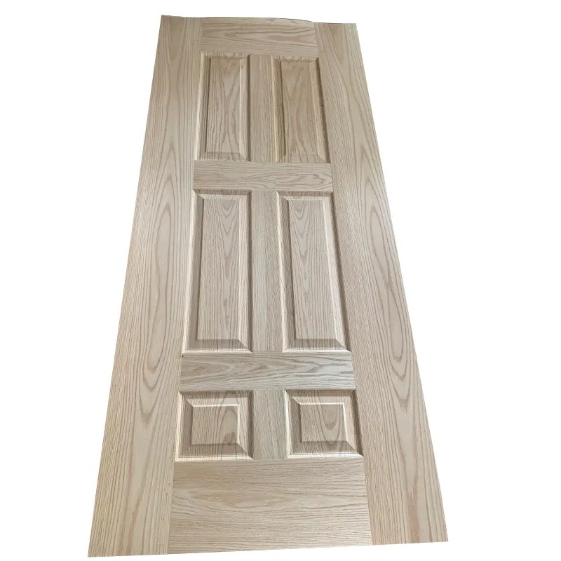 oak/beech/okoume/sepele Faced Moulded HDF Door Skin Plywood for Interior Decoration