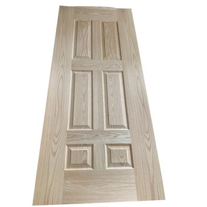 Natural okoume  wood veneer faced 3x7 door skin melamine mdf molded door skin